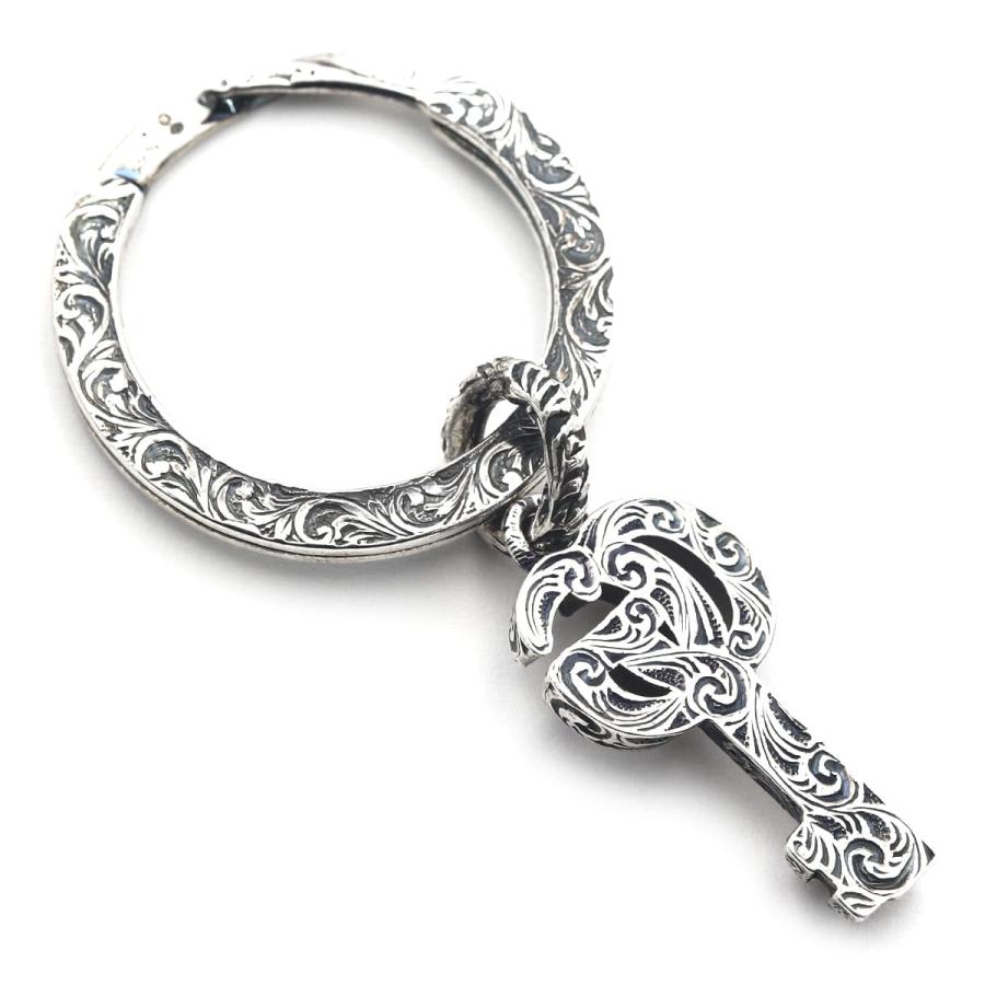 グッチ キーリング GUCCI ダブルG キーモチーフ キーホルダー シルバー