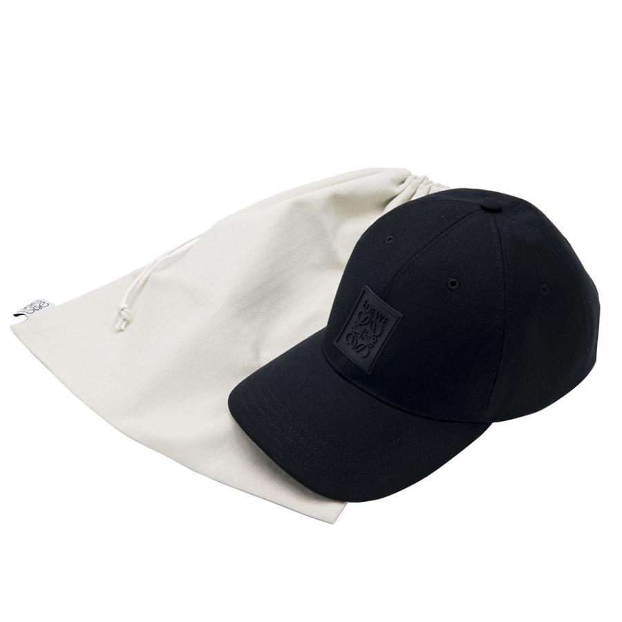 ロエベ 帽子 LOEWE パッチ キャップ キャンバス PATCH CAP ブラック