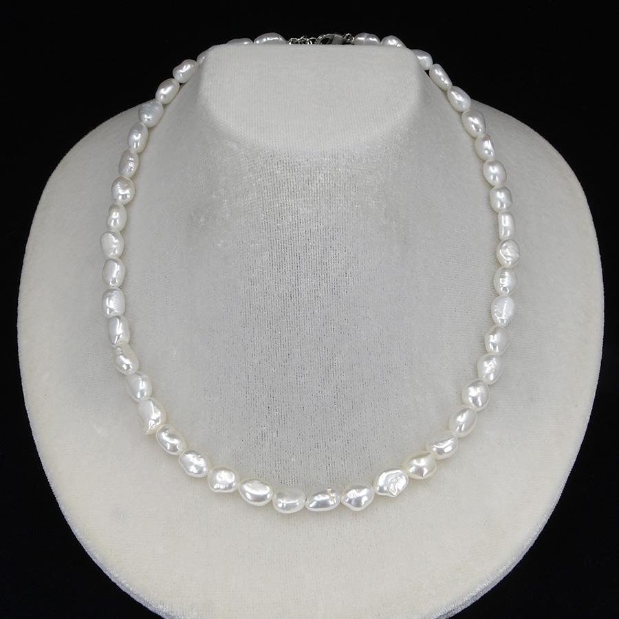 ケシ バロックパール ネックレス 普段使いに丁度いい 淡水真珠