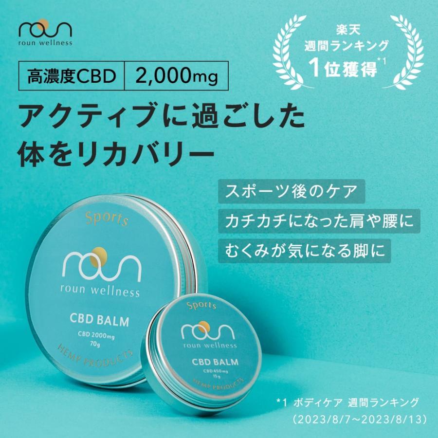 roun（ラウン） CBD スポーツ バーム 70g CBD 2000mg 配合 マッスル