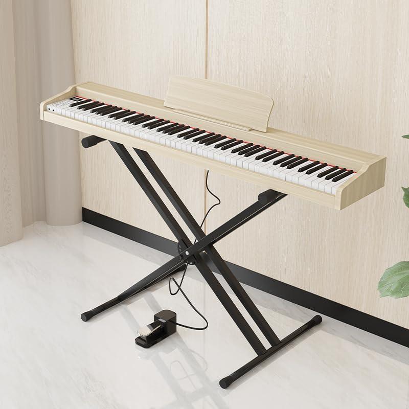 Yumcute 電子ピアノ 88鍵盤 電子ピアノセット スタンド 木製 ピアノ