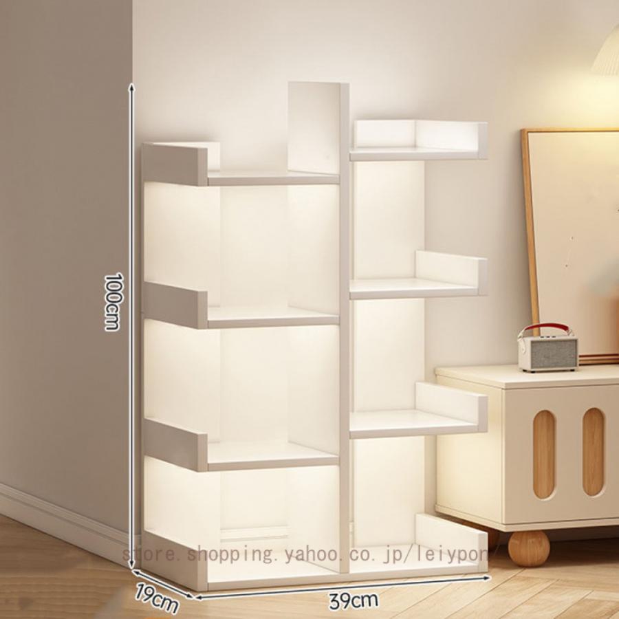 本棚 5段 木製 おしゃれ ナチュラル コーナーシェルフ オープン