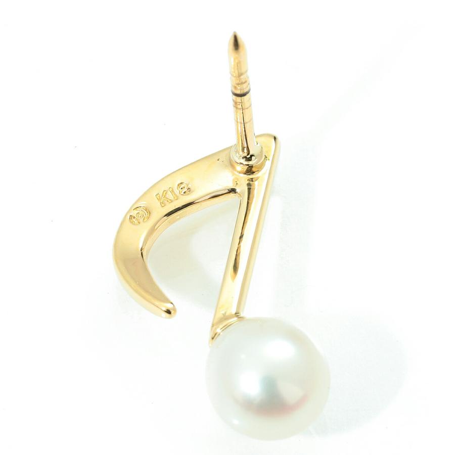 TASAKI（タサキ） 音符モチーフパール ピンブローチ 真珠 5.5mm K18