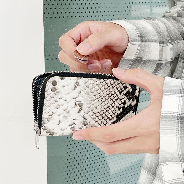 コインケース 小銭入れ 本革 ダイヤモンドパイソン レディース ミニ