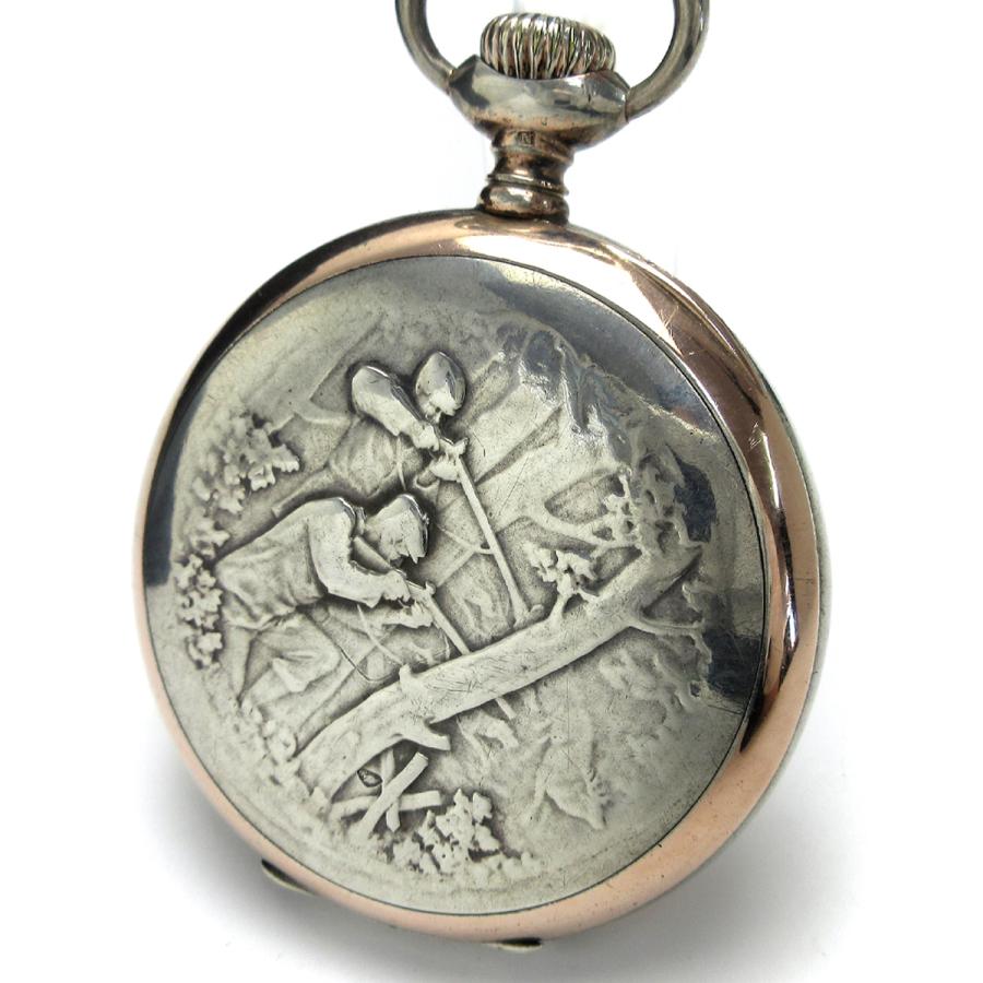 ZENITH（ゼニス） 懐中時計 手巻き 彫刻 青針 アラビア数字 白文字盤