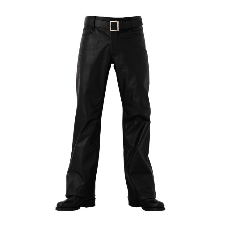 Horn Works 本革 レギュラーフィットブーツカットレザーパンツ メンズ