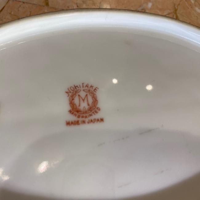 ノリタケ オールドノリタケ 湖畔の風景画 木の葉型プレート ツリー