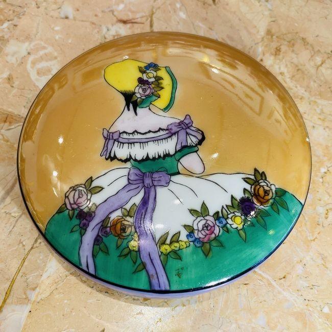 オールドノリタケ デコレディ パウダーボックス ドレッサードール 小物