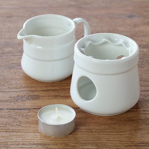 アロマポット ピッチャー オイルウォーマー 陶器製 （ キャンドル式