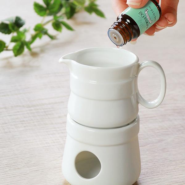 アロマポット ピッチャー オイルウォーマー 陶器製 （ キャンドル式