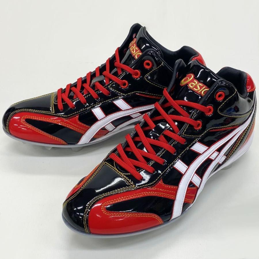 ASICS（アシックス） 【サイズ交換送料無料】ブラック×レッド 野球