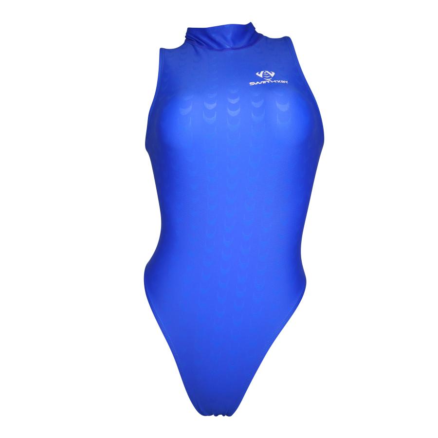SWIMHXBY] 競泳水着 レディース ガールズ 203 青 ウォーターポロ