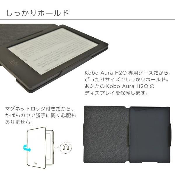 スリープカバーセット】電子書籍リーダー 楽天Kobo Aura H2O 防水機能