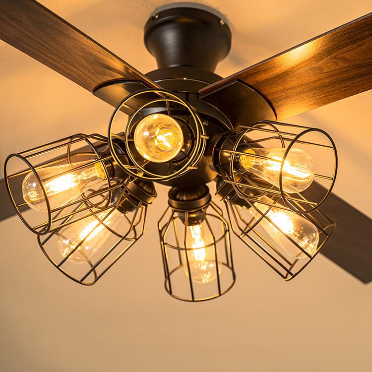 JAVALO ELF シーリングファン ライト LED対応 おしゃれ 木目