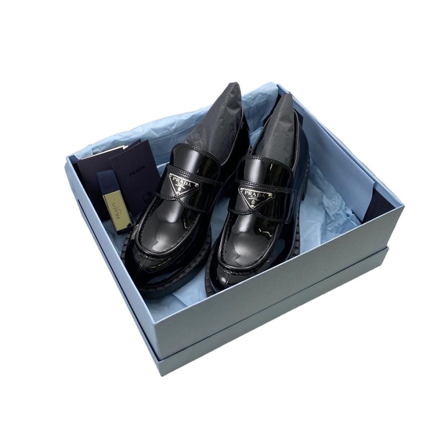 PRADA（プラダ） ローファー チョコレート パテントレザー ブラック