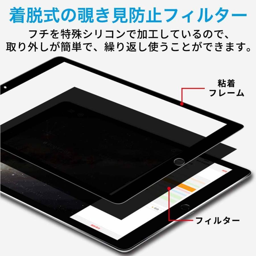 iPad mini5 mini4 覗き見防止 着脱式 プライバシーフィルター ブルー