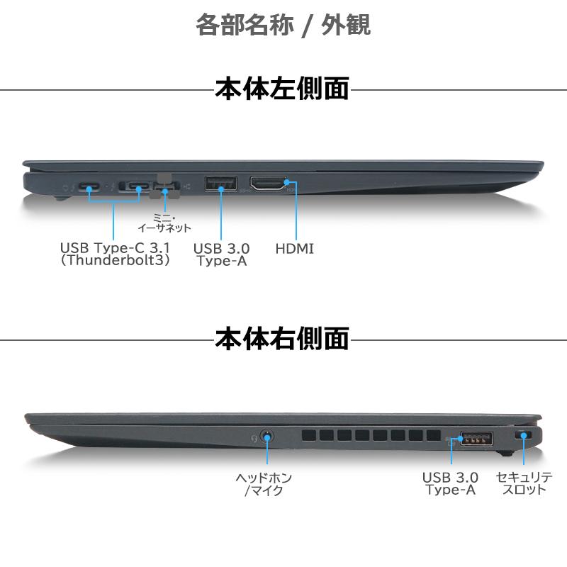 ThinkPad X 【第8世代 CPU】Lenovo X1 Canbon/Core i5-8250U/メモリ