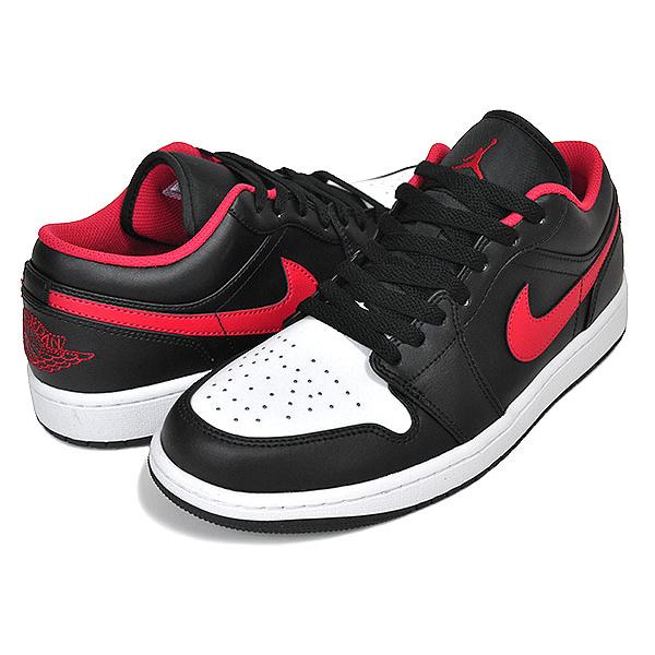 エア ジョーダン 1 NIKE AIR JORDAN LOW black/fire red-white 553558