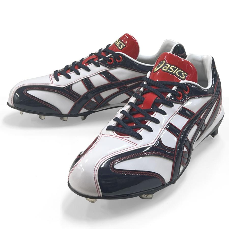 ASICS（アシックス） 【サイズ交換送料無料】ホワイト×ネイビー 野球