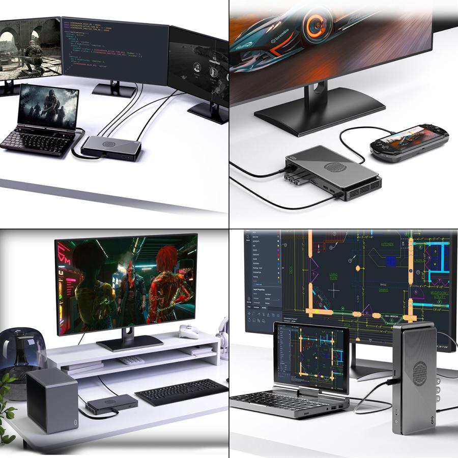 GPD G1 2024 外付けGPU Radeon RX 7600M XT搭載 サイレントモードに