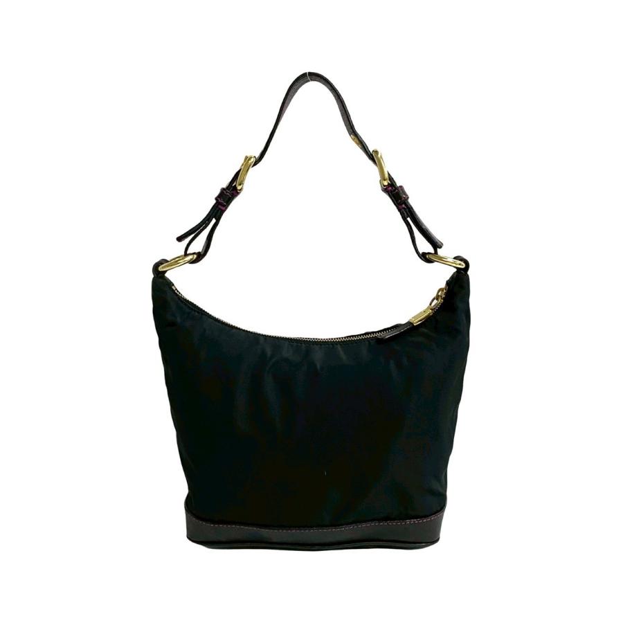 PRADA（プラダ） 極 美品 希少品 三角ロゴ 金具 ナイロン レザー 本革