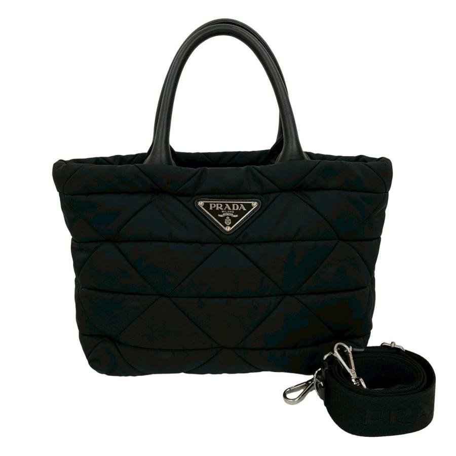 PRADA（プラダ） 極 美品 Re-Nylon スモール パデッド トート 三角ロゴ