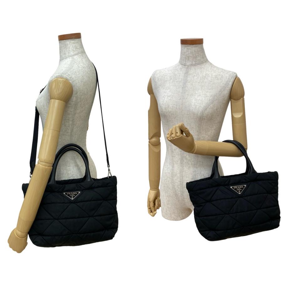 PRADA（プラダ） 極 美品 Re-Nylon スモール パデッド トート 三角ロゴ