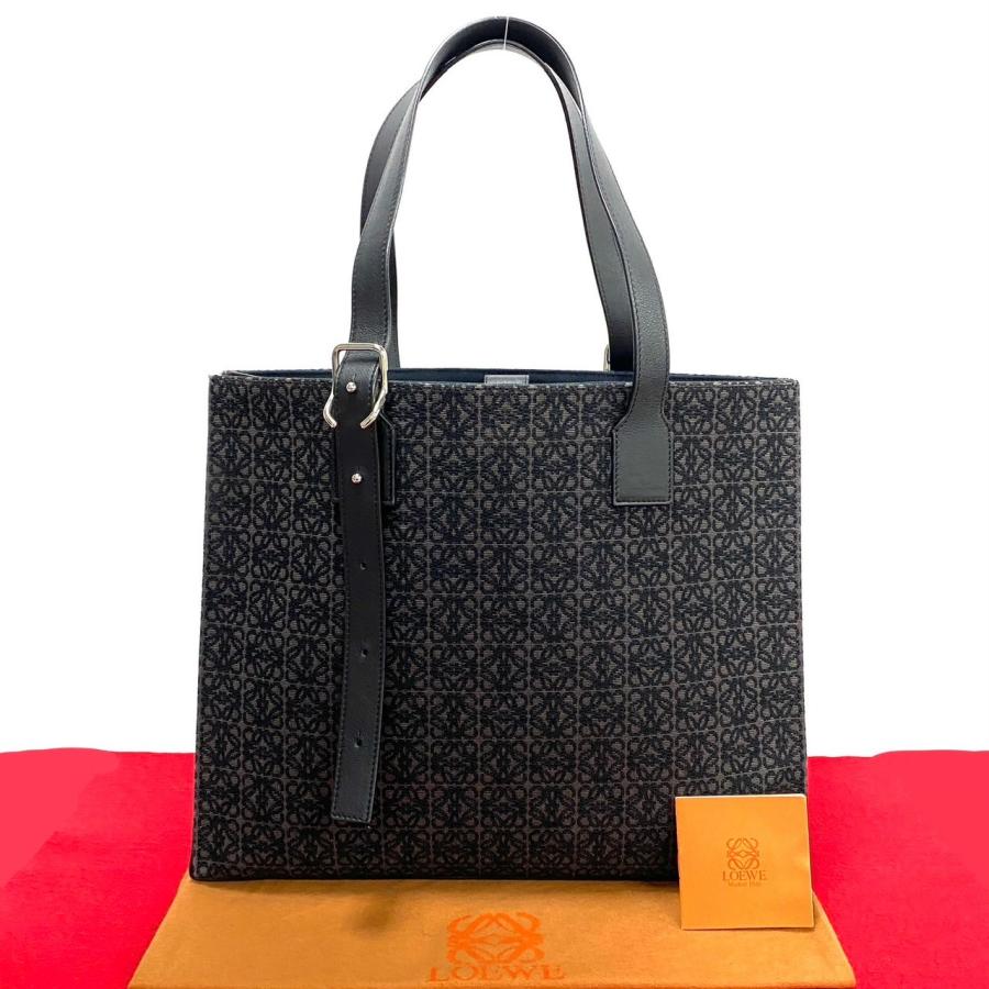 LOEWE（ロエベ） 極 美品 バックル ホリゾンタル トート アナグラム