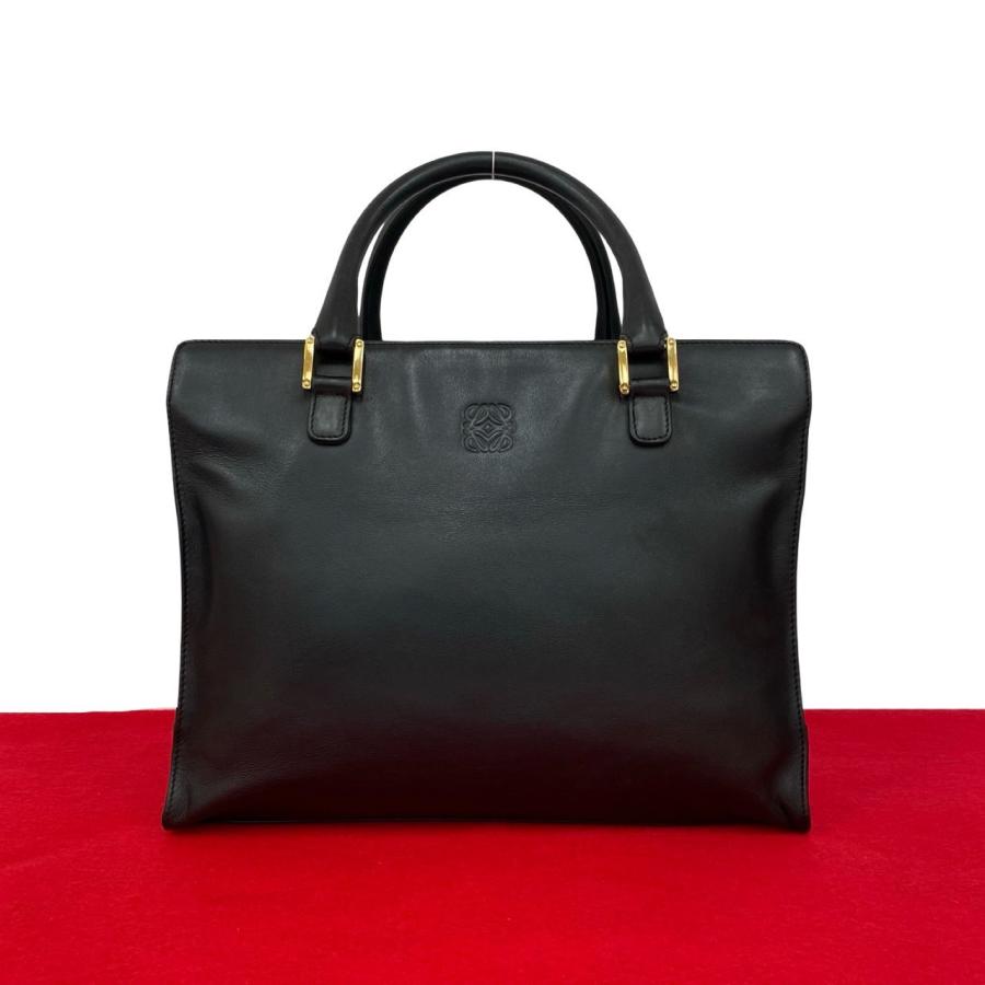 LOEWE（ロエベ） 極 美品 アナグラム ロゴ 金具 刻印 レザー 本革