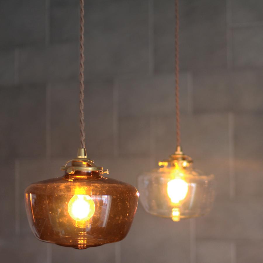 ペンダントライト 照明 ヴィンテージ おしゃれ ガラス 真鍮