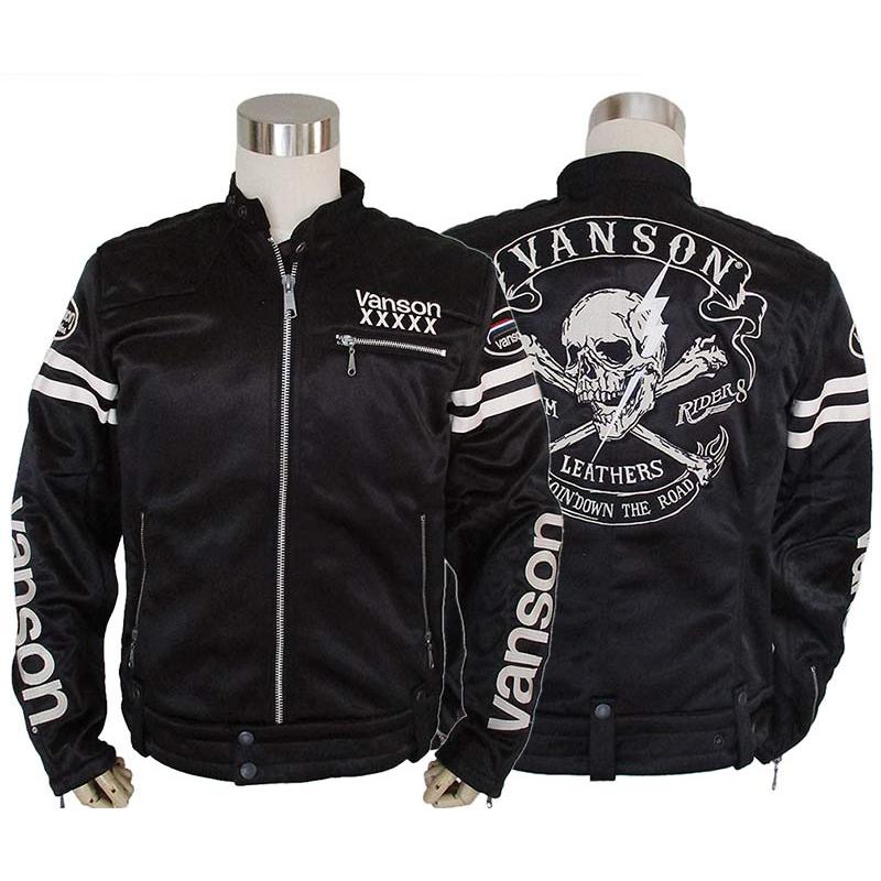 VANSON（バンソン） メンズ ライダースジャケット ボンディング スカル