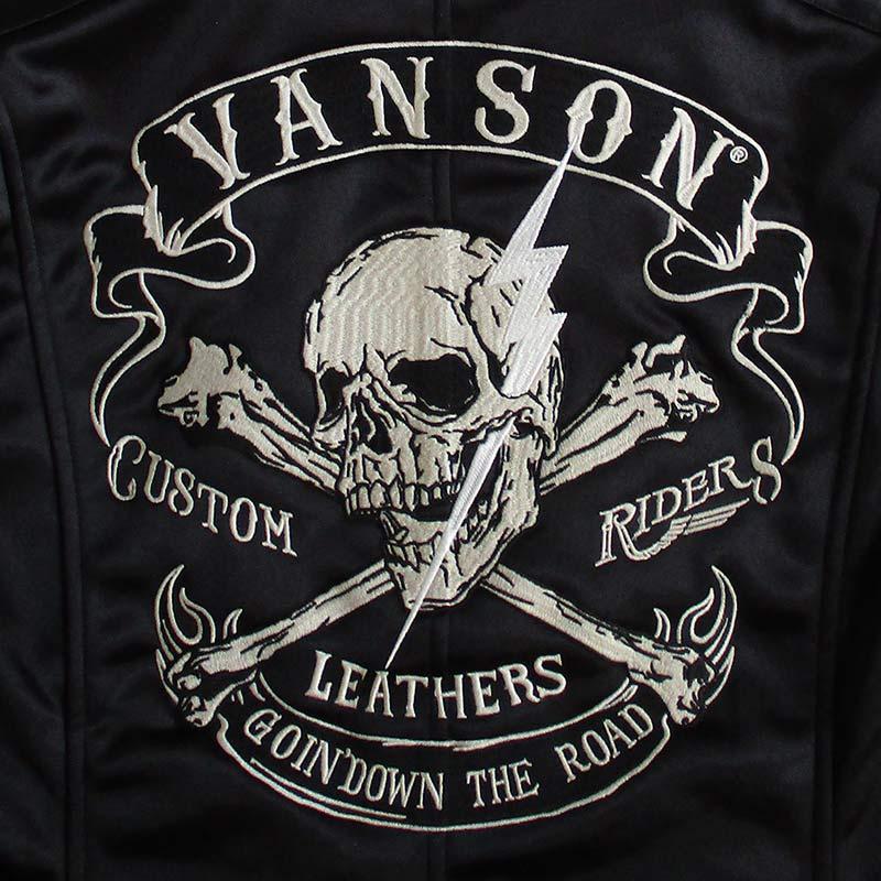 VANSON（バンソン） メンズ ライダースジャケット ボンディング スカル
