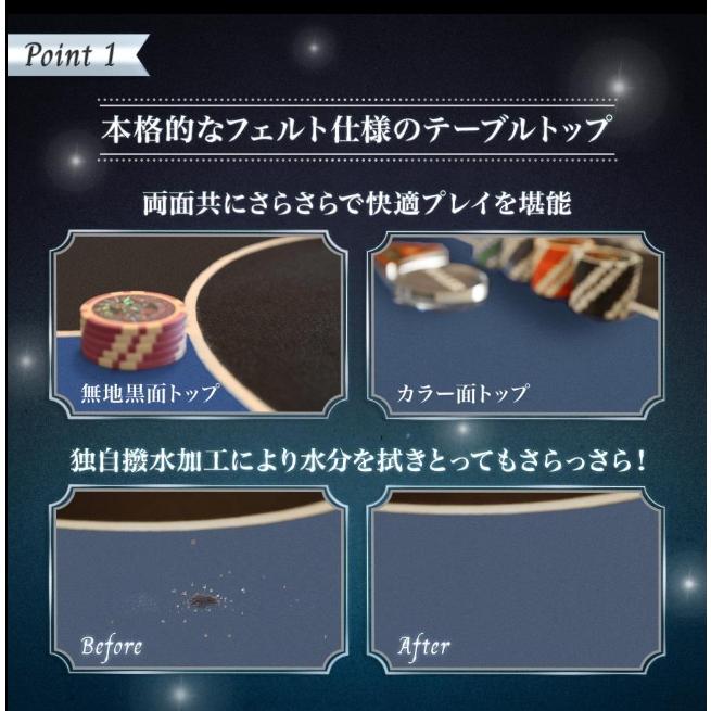 ポーカーテーブル 折りたたみ 10人対応 家庭用 業務用 最大500枚チップ