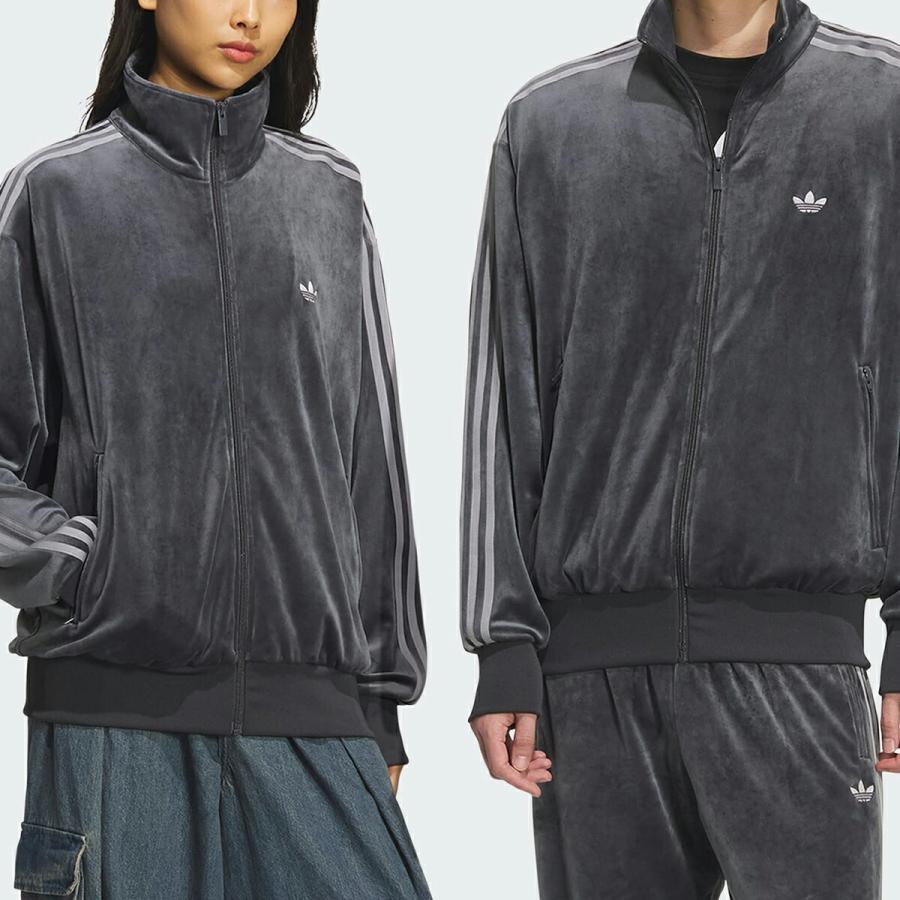 adidas（アディダス） ファイヤーバード ベロア トラックトップ グレー