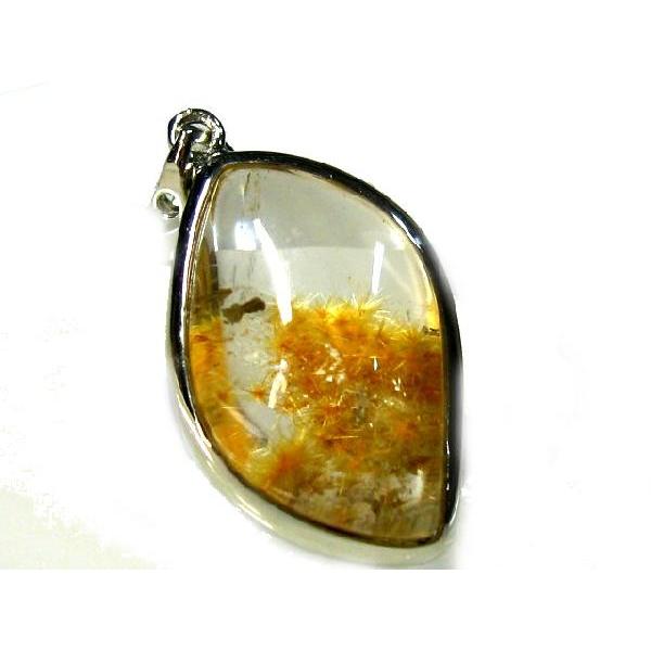 ペンダントトップ ルチルクォーツ 28×18 5 : luz - 通販 - Yahoo