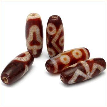 Lucky365 1粒売り 天然石 選べる20種類 西蔵老礦龍紋手工天珠 限定入荷