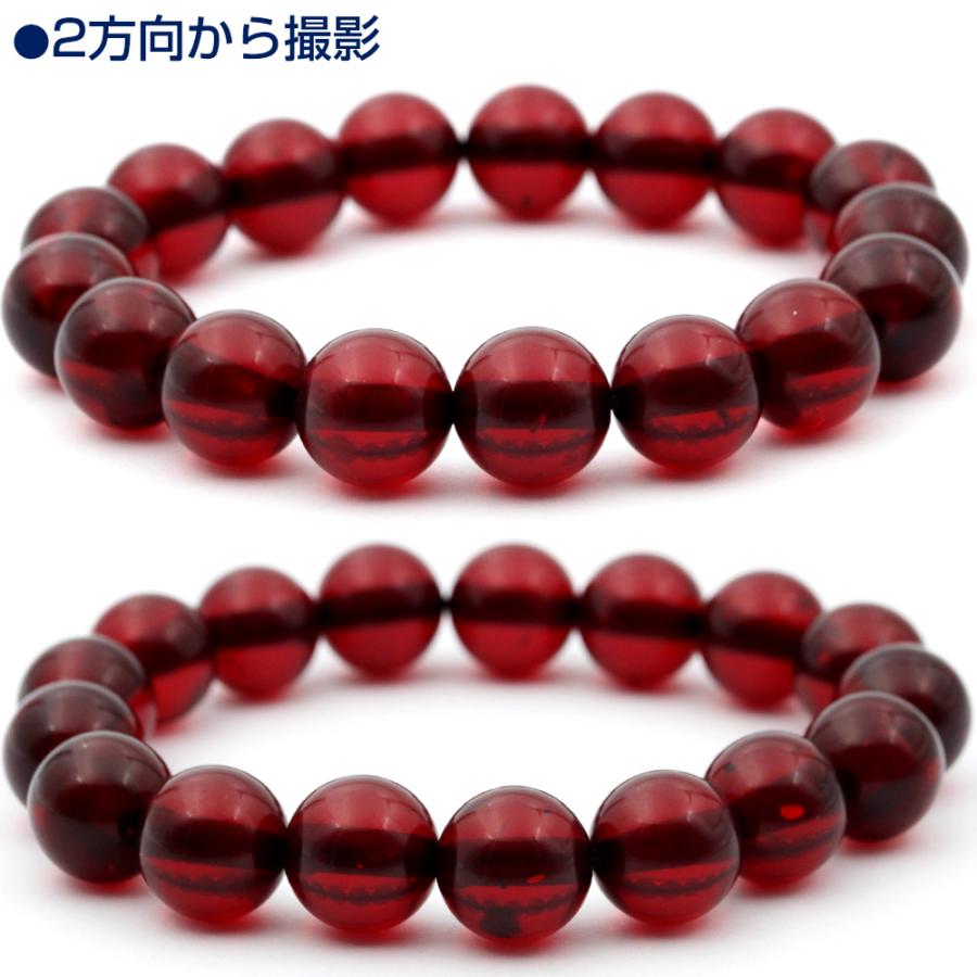 Lucky365 琥珀 赤血アンバー ブレスレット 12mm 男性用 : 天然石