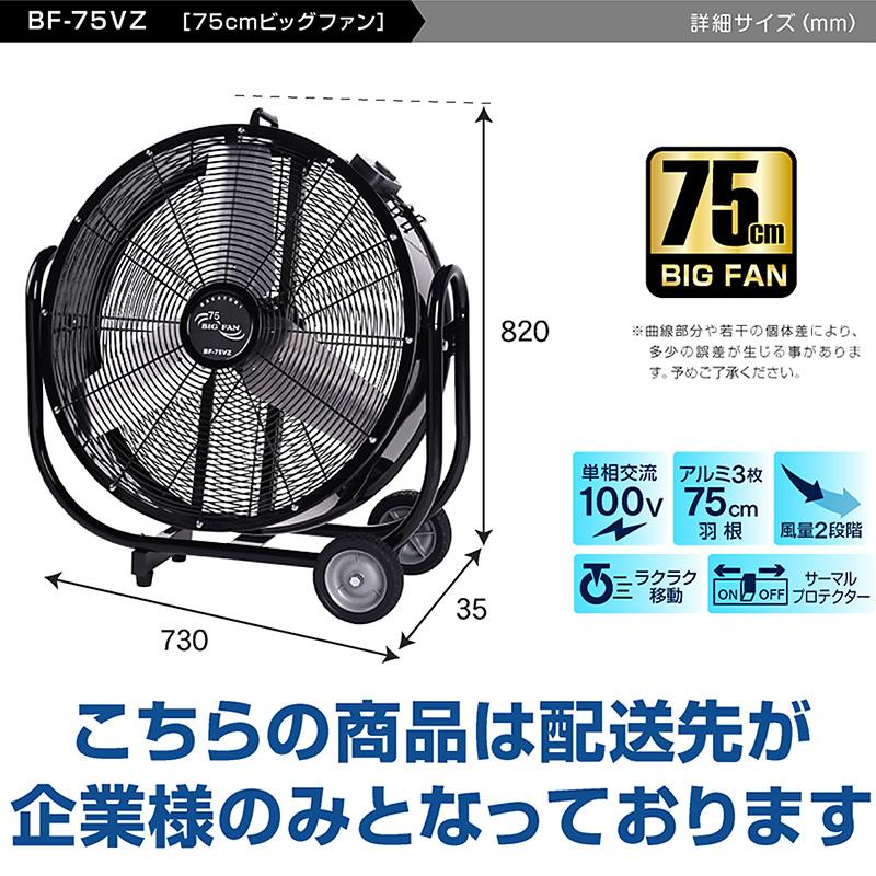 S.Kjapan ナカトミ BF-75V 業務用扇風機 大型工場扇 工業扇 75cm 全