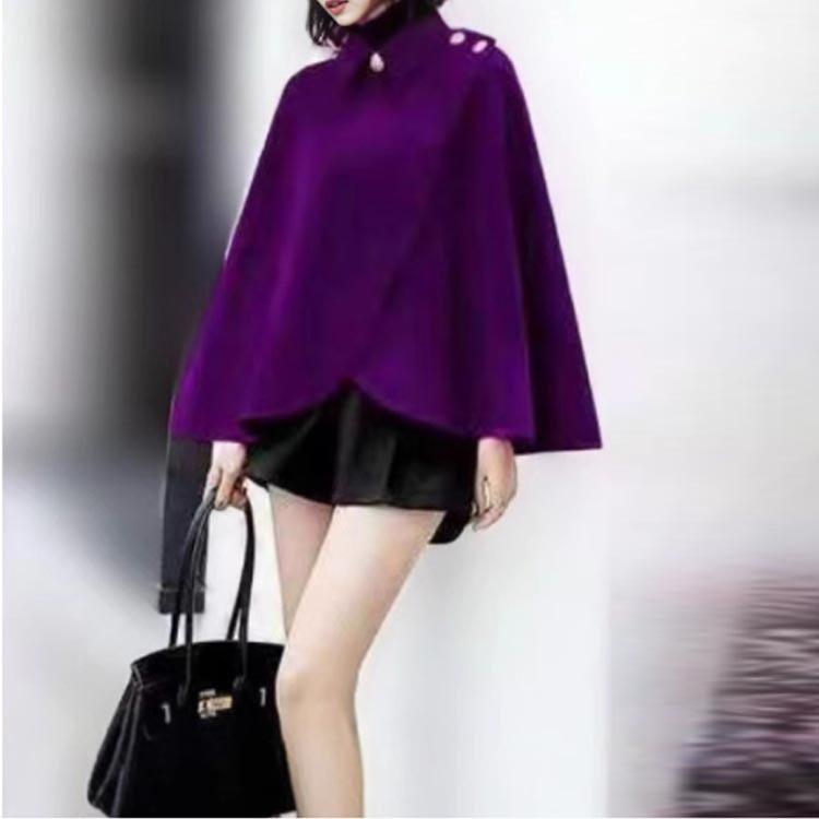 冬 レディース ウィンドブレーカー エレガント マント 秋冬 ポンチョ