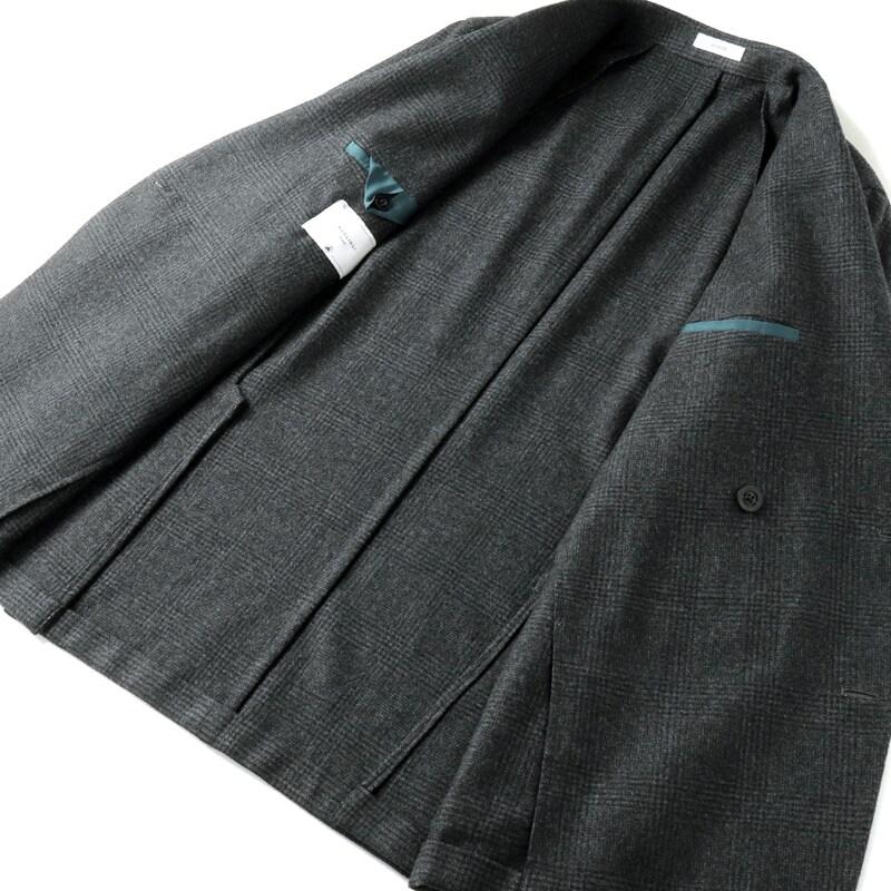 BOGLIOLI（ボリオリ） ウールフランネルグレンチェック柄4Bダブル