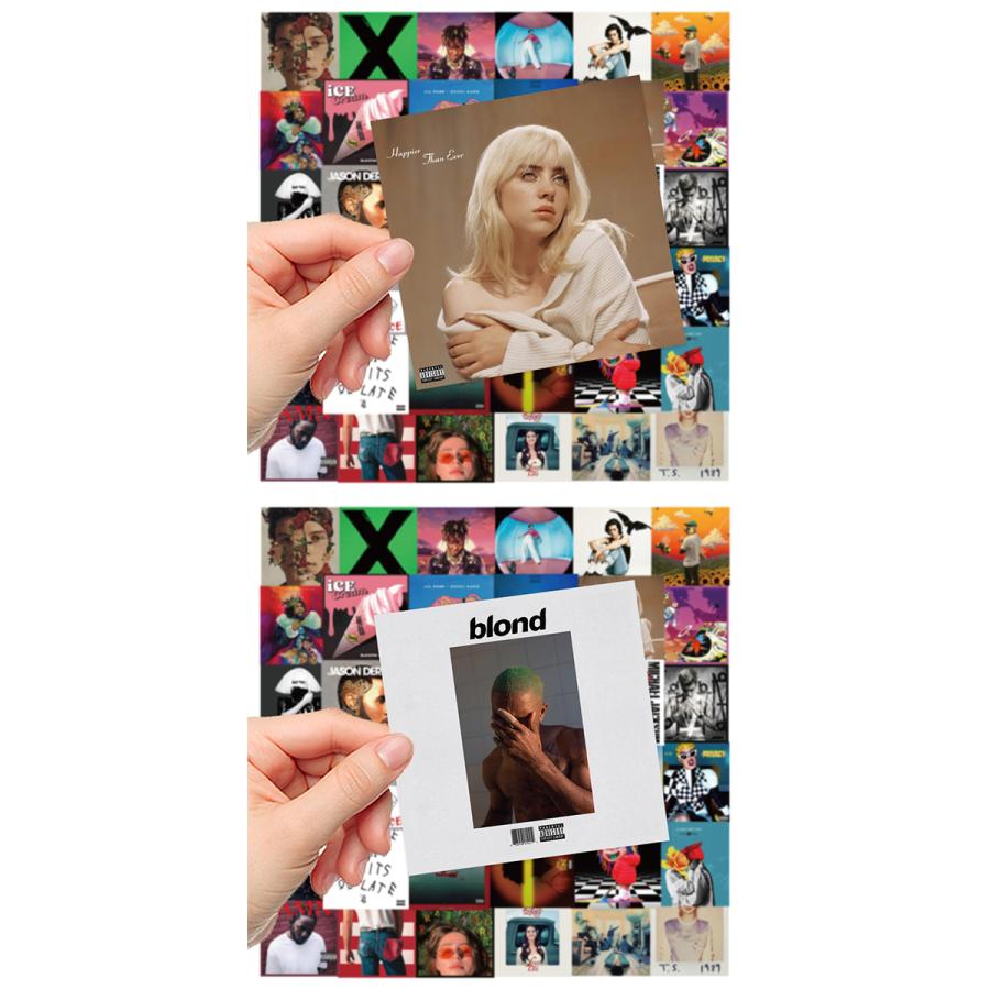 洋楽 アーティスト アルバムジャケット ステッカー 55枚セット PVC