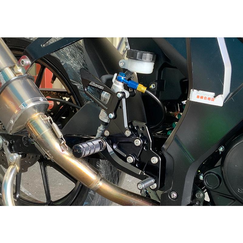 GSX GSX-R125 GSX-S125 バックステップ黒 ABS対応4ポジション＋