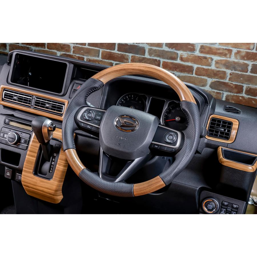 WANGAN357 LA650S LA660S タント ガングリップ 茶木目ウッド