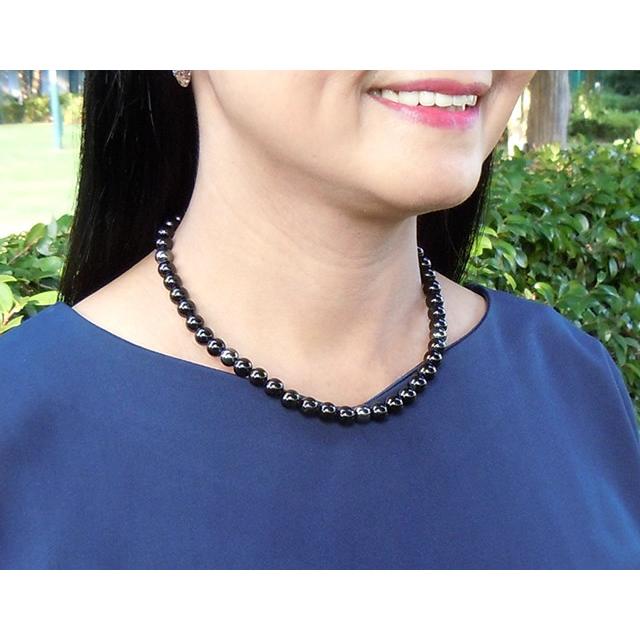 ブラック トルマリン ネックレス 磁気入り 大玉8mm/43・50・55・60cm