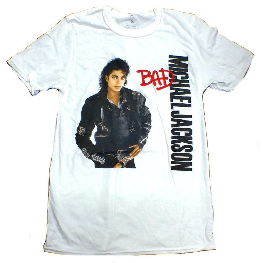 MICHAEL JACKSON】マイケルジャクソン「BAD WHITE」Tシャツ : NO