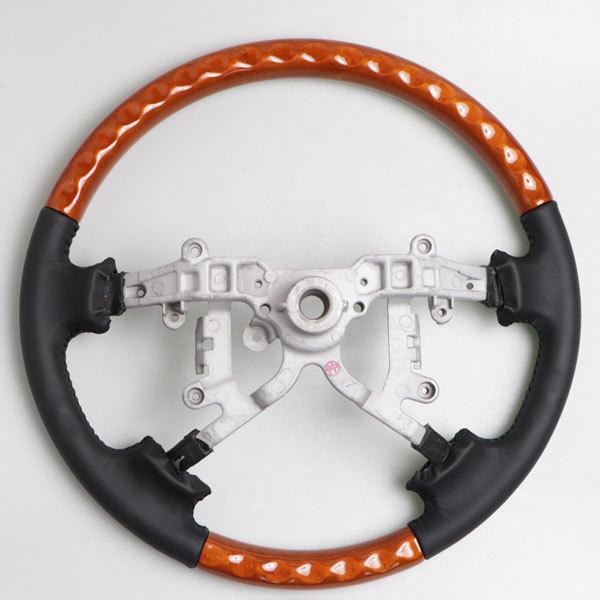 セルシオ30 前期 コンビハンドル 黒本革×茶本木目 ウッドコンビ