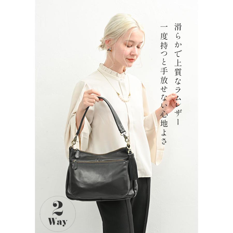 NOTRE FAVORI（ノートルファボリ） ショルダーバッグ 本革 ラム革