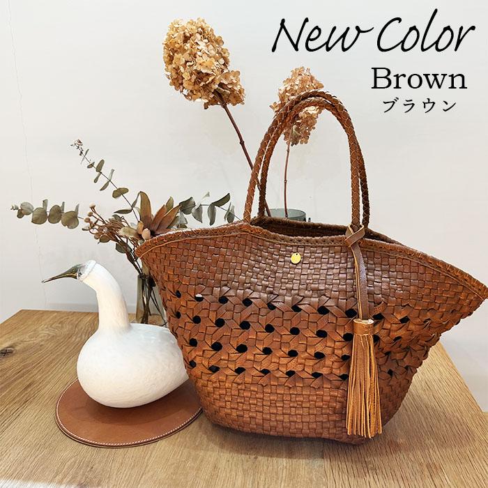 NOTRE FAVORI（ノートルファボリ） レザー メッシュバッグ かごバッグ