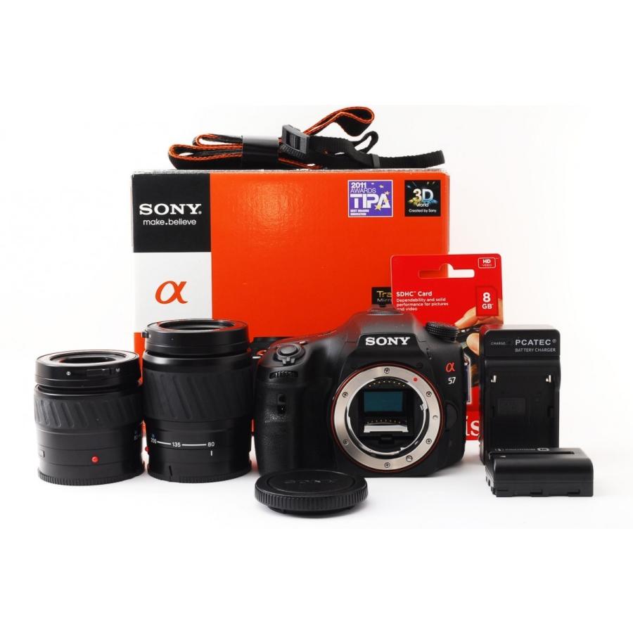 SONY（ソニー） α57 SLT-A57 標準&望遠ダブルズームセット 美品 SD