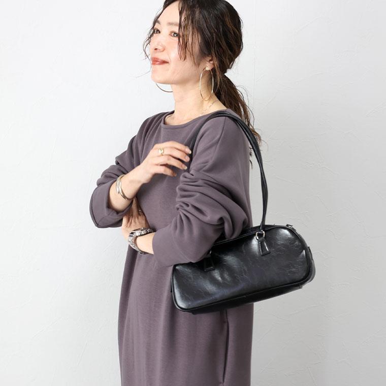 爆買 バッグ 鞄 ミニボストン ショルダー 2way 横長 フェイクレザー